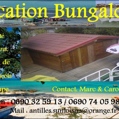 Location saisonnière bungalow à Saint-François Guadeloupe , proximité marina , ucpa, restaurants tous commerces...