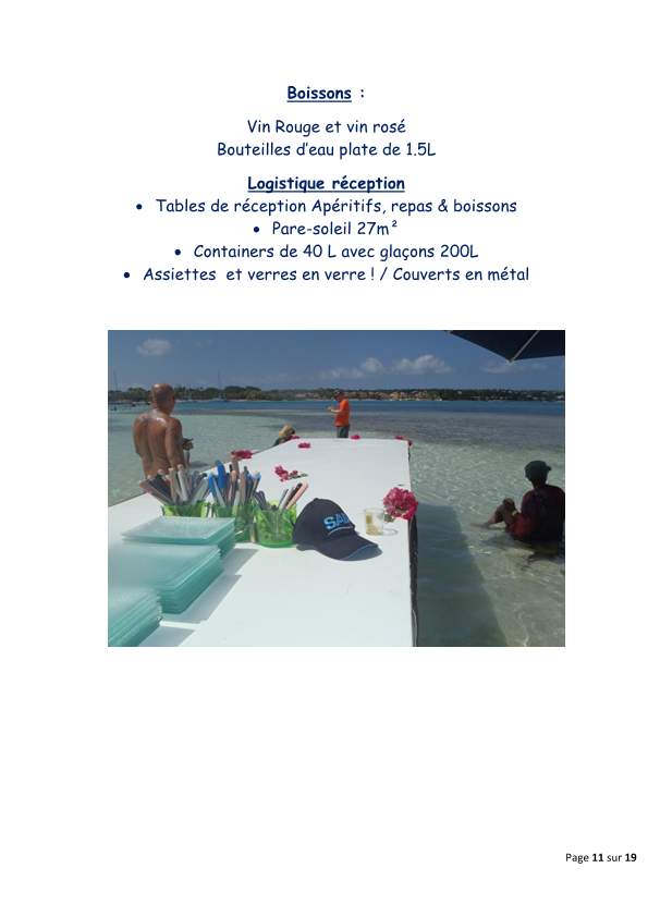 Antilles sun loisirs marcobay plaquette descriptive journees privees a marcobay 2016 page11